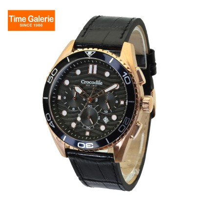 Crocodile CRDW7035.128LC Stainless Steel Case Black Leather Black Dial Men Watch Crocodile CRDW7035.128LC Stainless Steel Case Black Leather Black Dial Men Watch